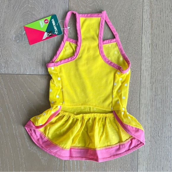 NWT Vibrant Life Yellow Polka Dot Dog Dress - Picture 8 of 14